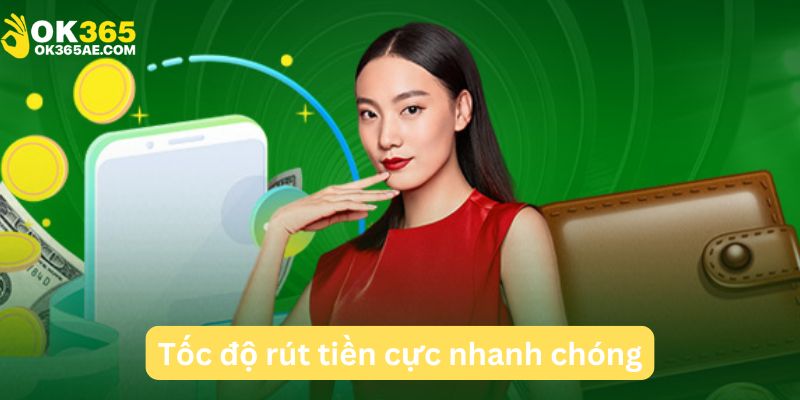 Quy trình rút tiền của hệ thống OK365 cực kì đơn giản và nhanh chóng